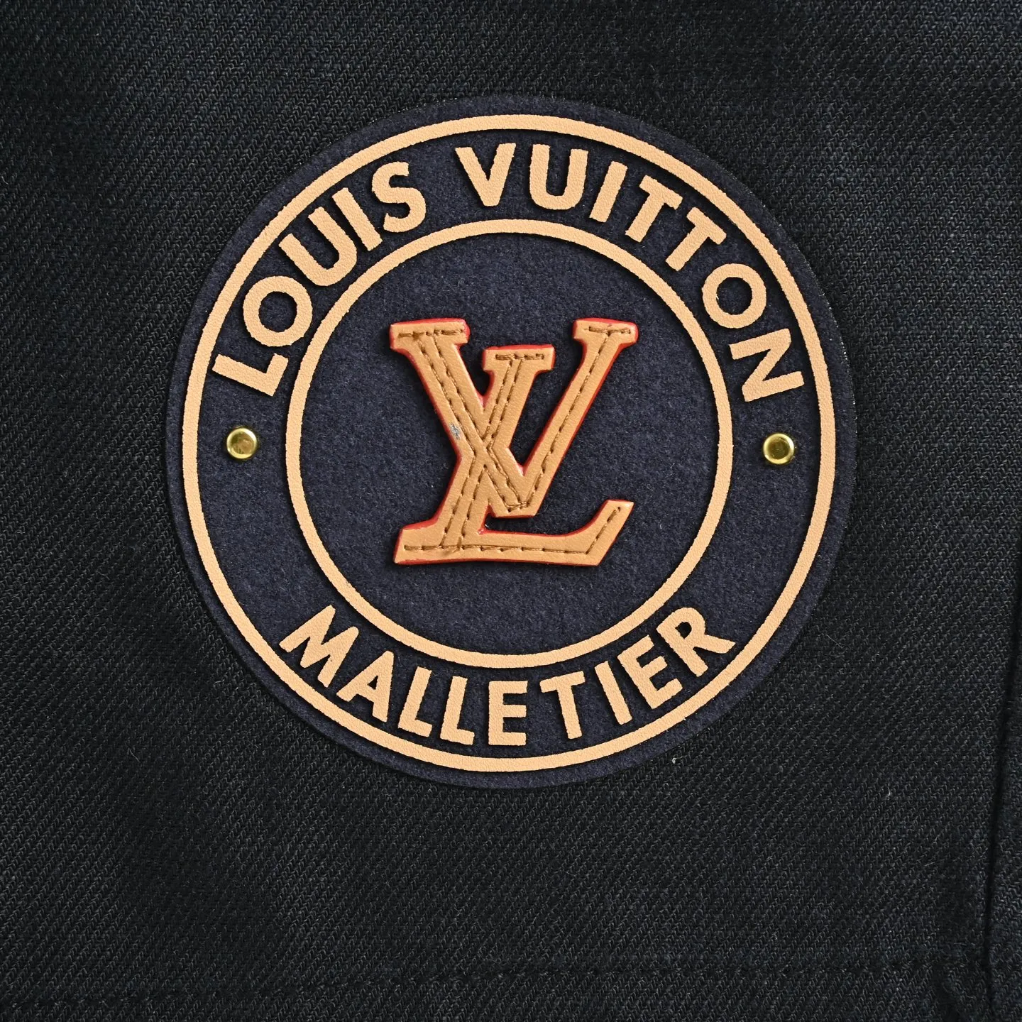 Louis Vuitton/Louis Vuitton 26ss round badge cotton and linen shorts